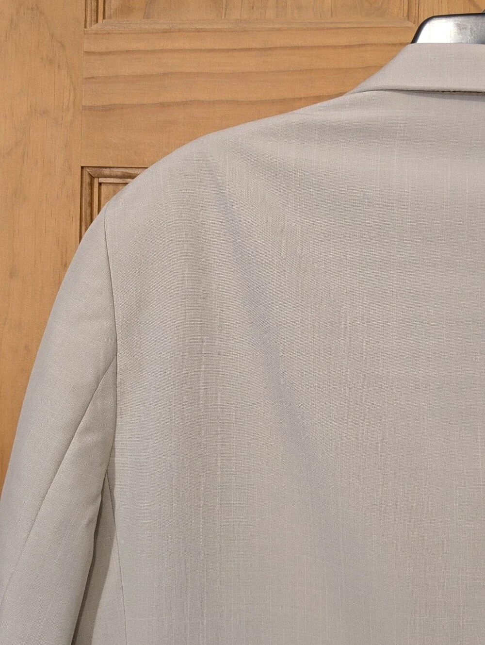 Saddlebred Blazer Men's 46R Beige Cream Polyester 2 Button Sport Coat Jacket